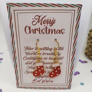 Hand Made Earrings Christamas Stockings